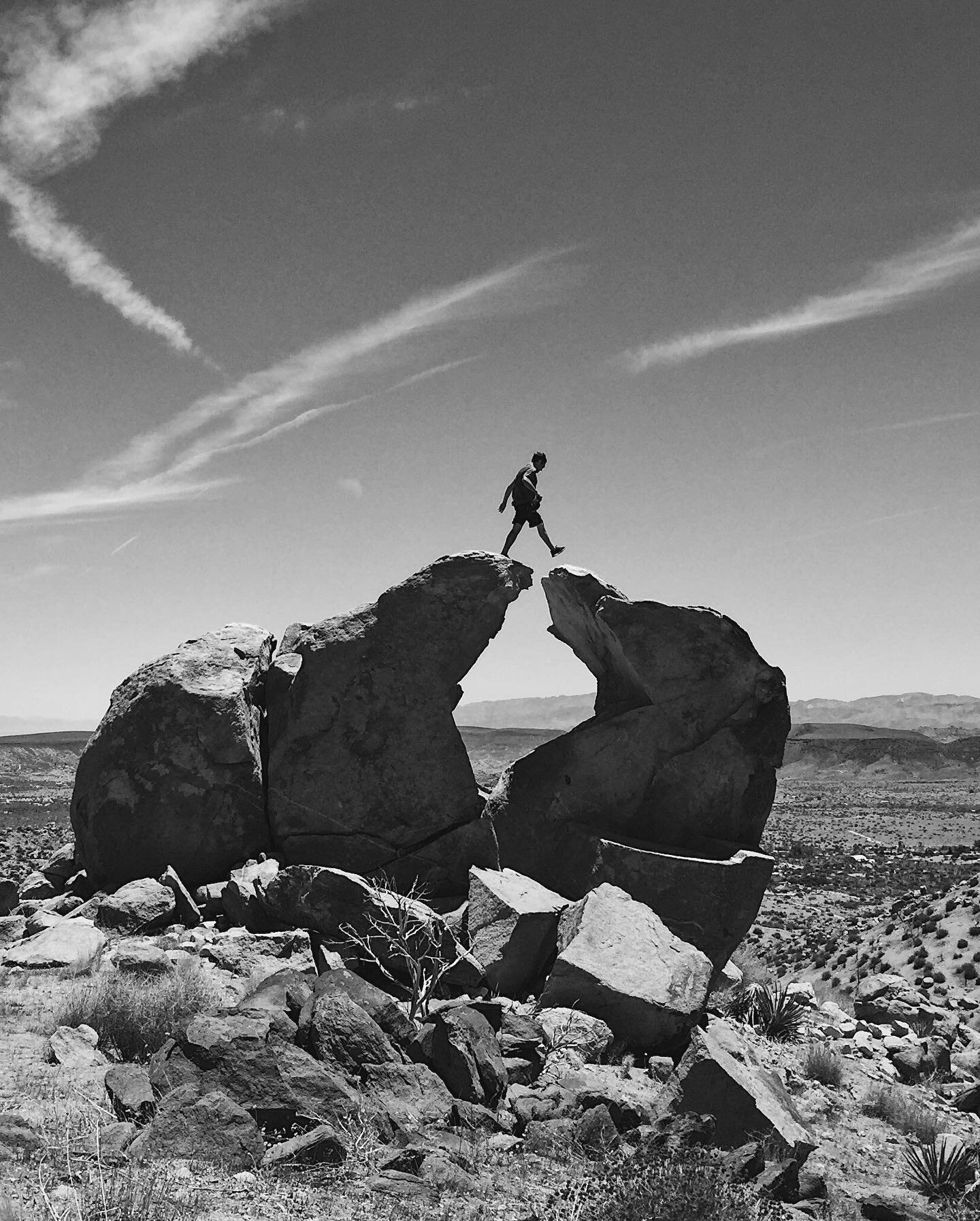 Walking into 2020 on the precipice. &ldquo;On the razor&rsquo;s edge&rdquo;. Claw Rock - Rimrock, CA.