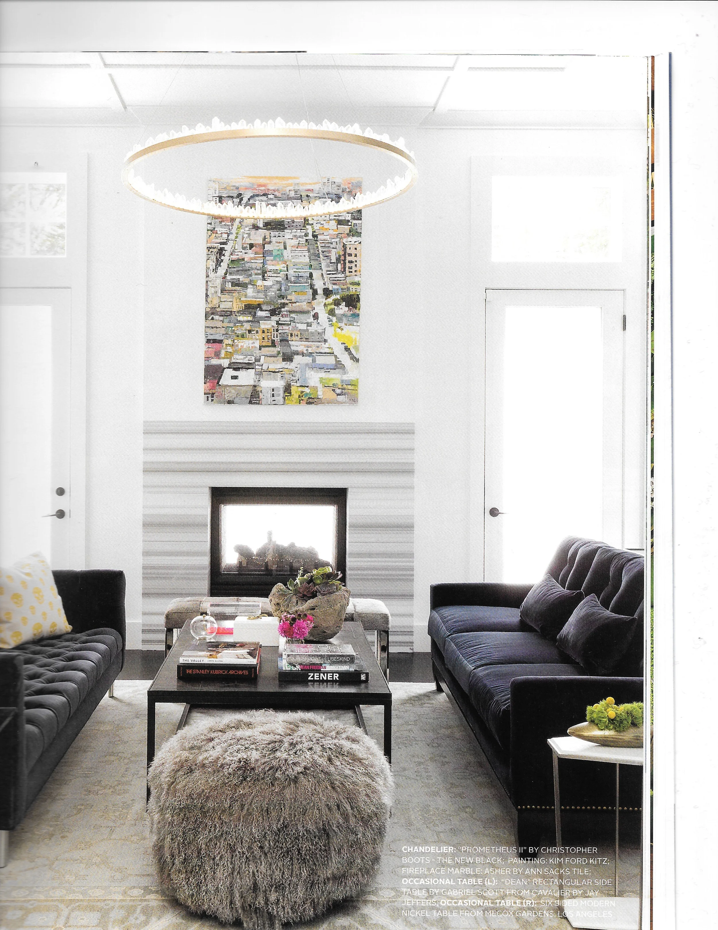 Painting by Kim Ford Kitz. Interior Design by Anne Lowengart. 