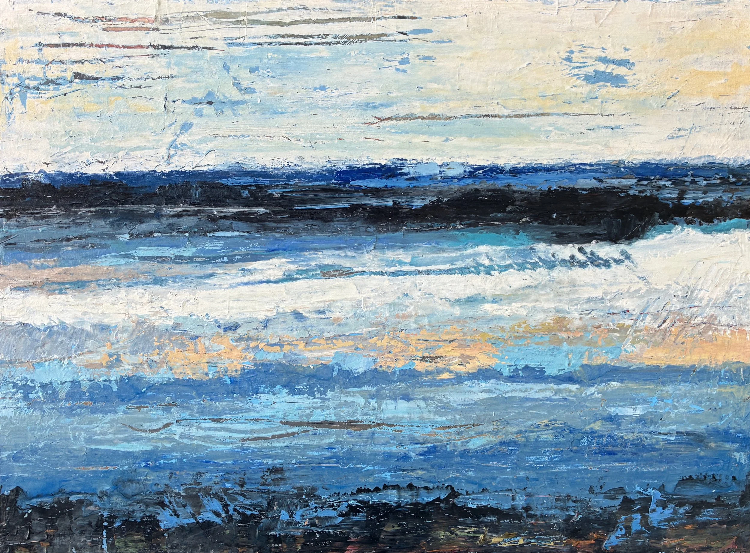Ocean Encaustic