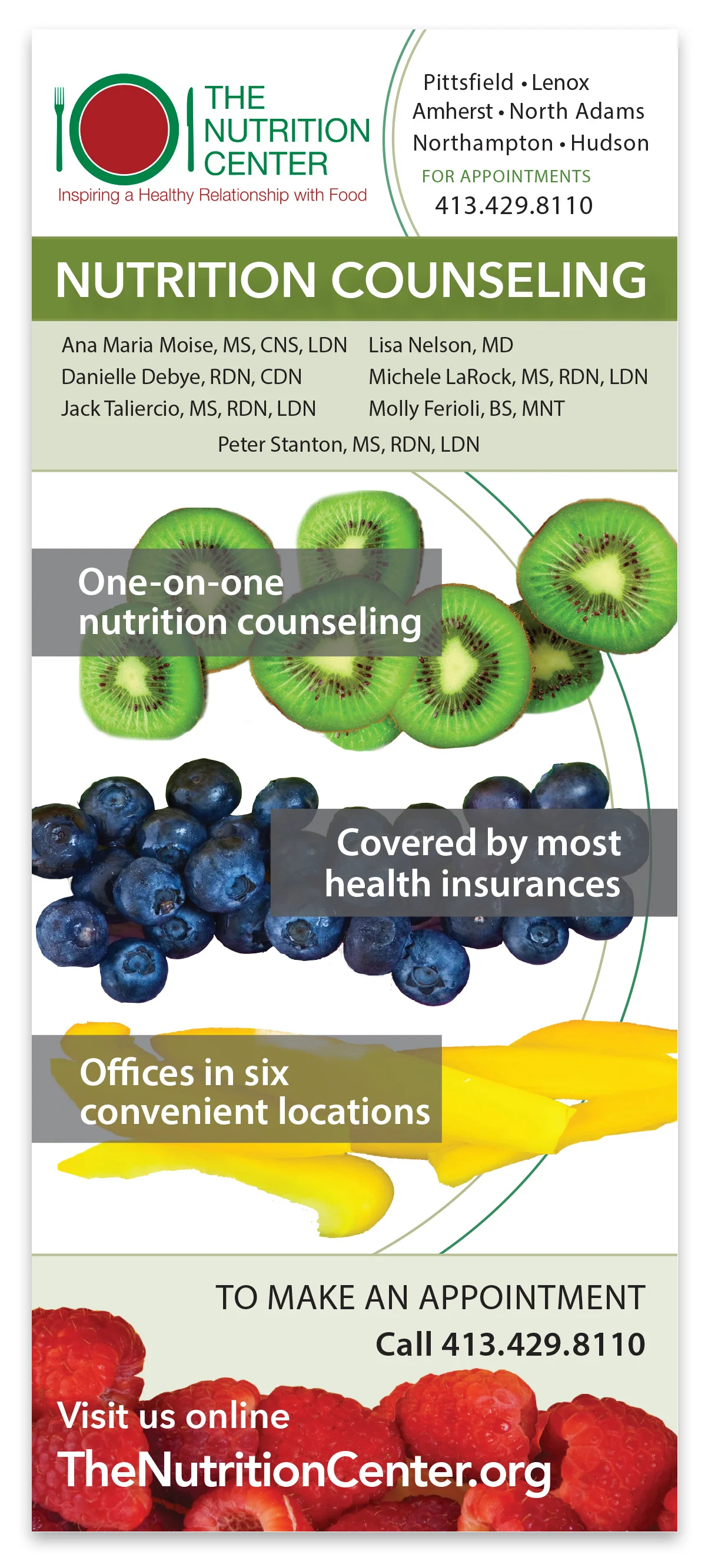 The Nutrition Center Rack Card
