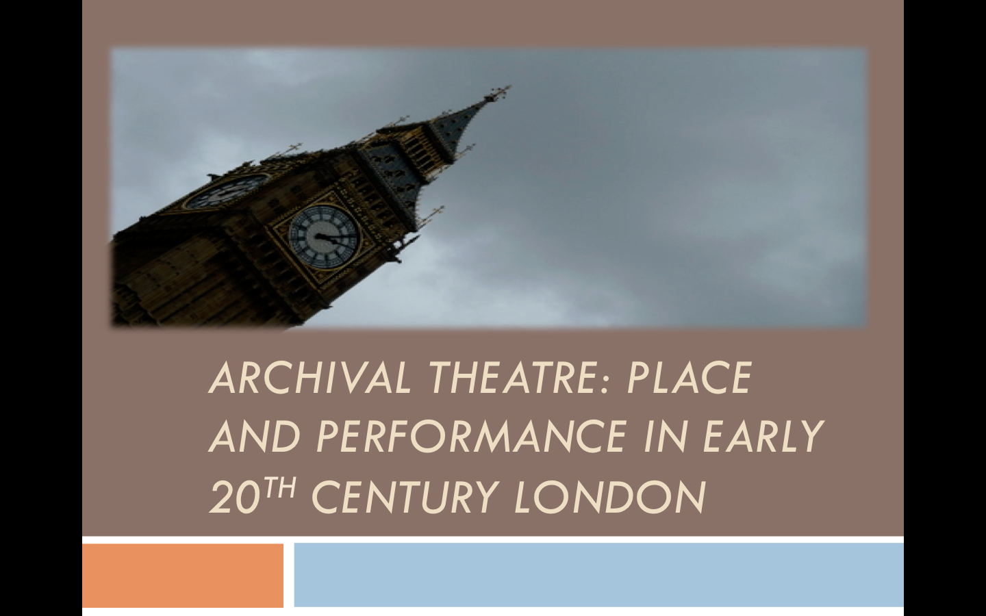 Thesis Abstract: This paper debates the role of performance in London at the turn of the 20th century using a collection of archival photographs from London’s National Portrait Gallery. Taken by photographer Cavendish Morton, these images depict a variety of artists and performers associated with London’s artistic community between the years 1900-1930. Performance as it is mobilized through out this paper, is both the topic of historical inquiry and the methodological approach for investigating this history. Through an analysis of the broader social circumstances surrounding the production of these images, performance is illuminated as being an integral mode of cultural exchange in British society in the early twentieth century. The liminal or transitional space created through acts of performance gave entertainers of various genders, ethnicities and class the ability to exert their own agency, manipulate dominant stereotypes and influence British audiences. On space of the stage, the medium of performance had the capability to cross the borders of difference between people, culture and place. As a mode of anthropological inquiry, performance provides a method for conceptualizing the production of these intercultural artistic spaces in the present as well as a unique analytical tool for examining the performative aspects of the practice of photography, archival research and the history-making process. *A version of the thesis was published in the journal Early Popular Visual Culture http://www.tandfonline.com/doi/abs/10.1080/17460654.2015.1092878?journalCode=repv20
