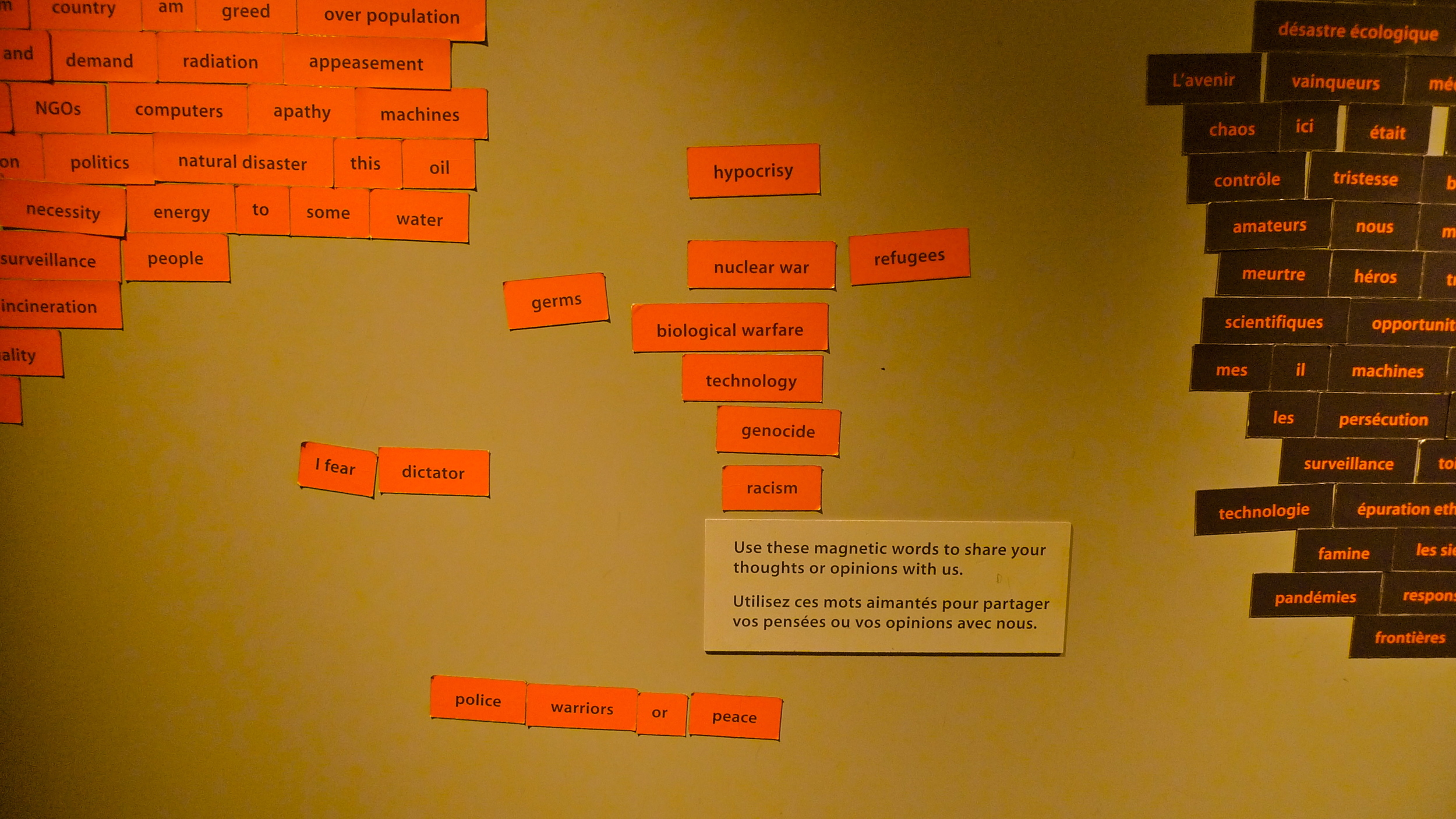 "Vistor Thoughts", Canadian War Museum, ON