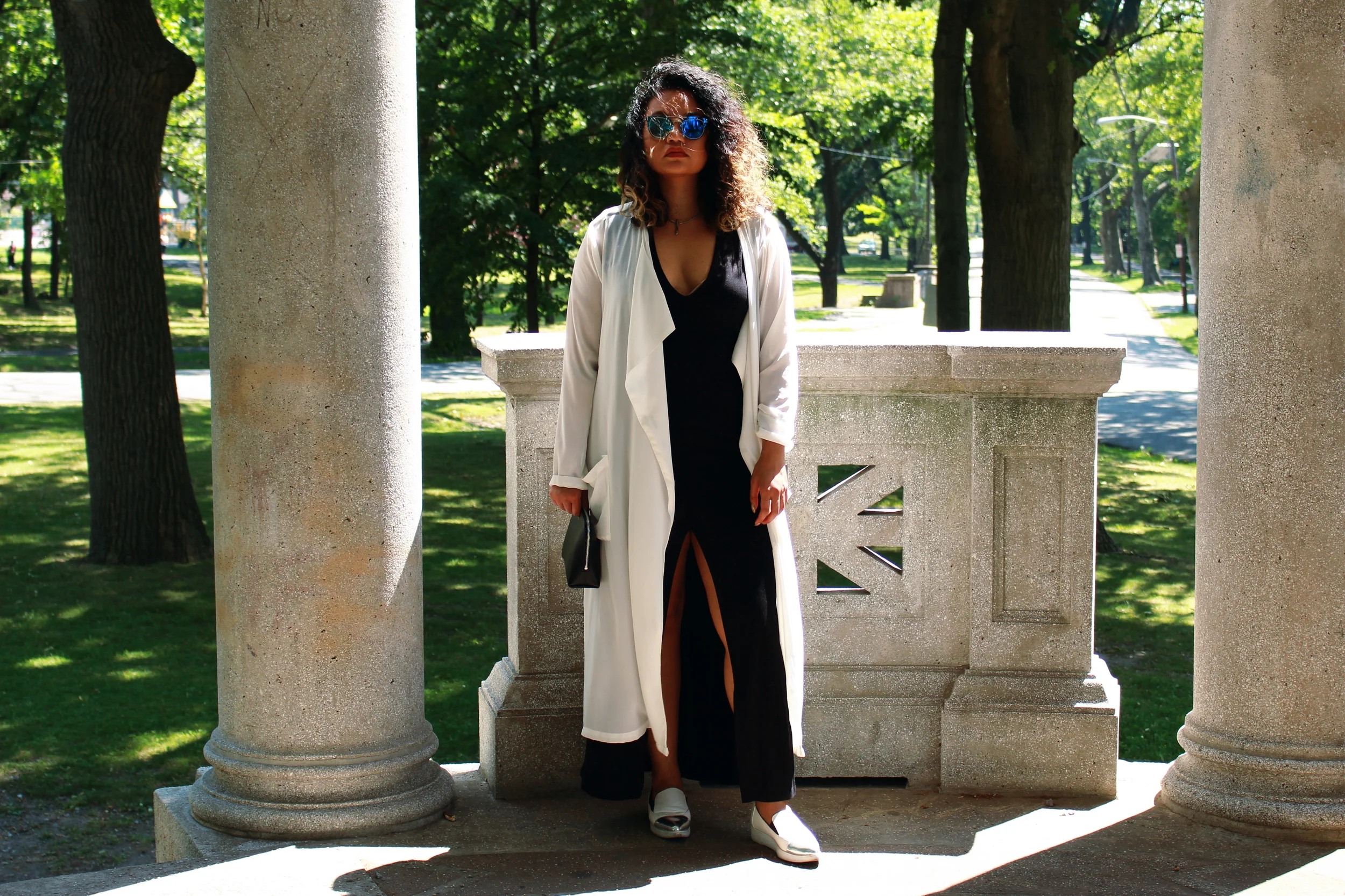 White duster jacket