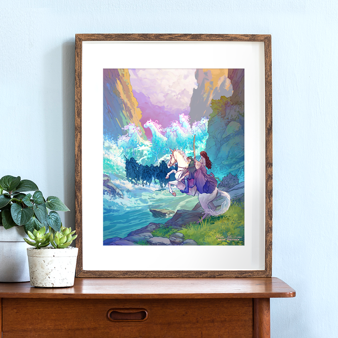 Arwen LOTR Flight to the Ford Naomi VanDoren Framed Print 2 web1080.png