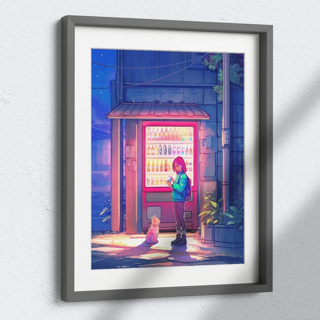 Vending Machine Late Night Snack Naomi VanDoren Framed Print web1080.jpg