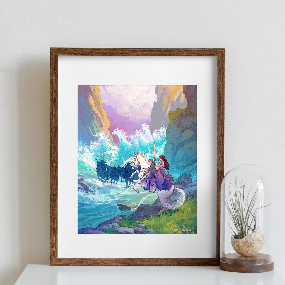 Arwen LOTR Flight to the Ford Naomi VanDoren Framed Print 3 web1080.jpg