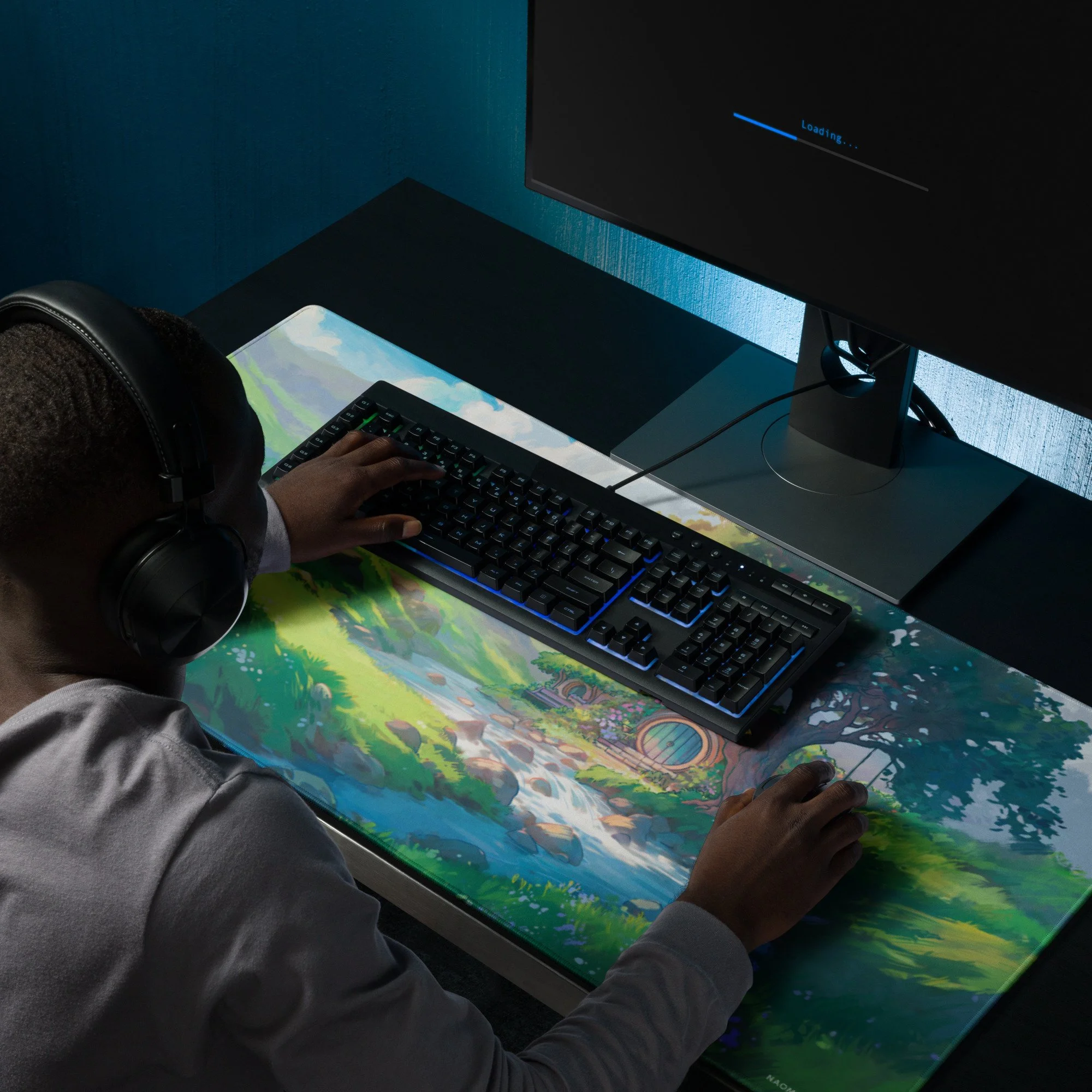 Green Meadows Hobbit Naomi VanDoren gaming-mouse-pad-36x18-gemer2.jpg