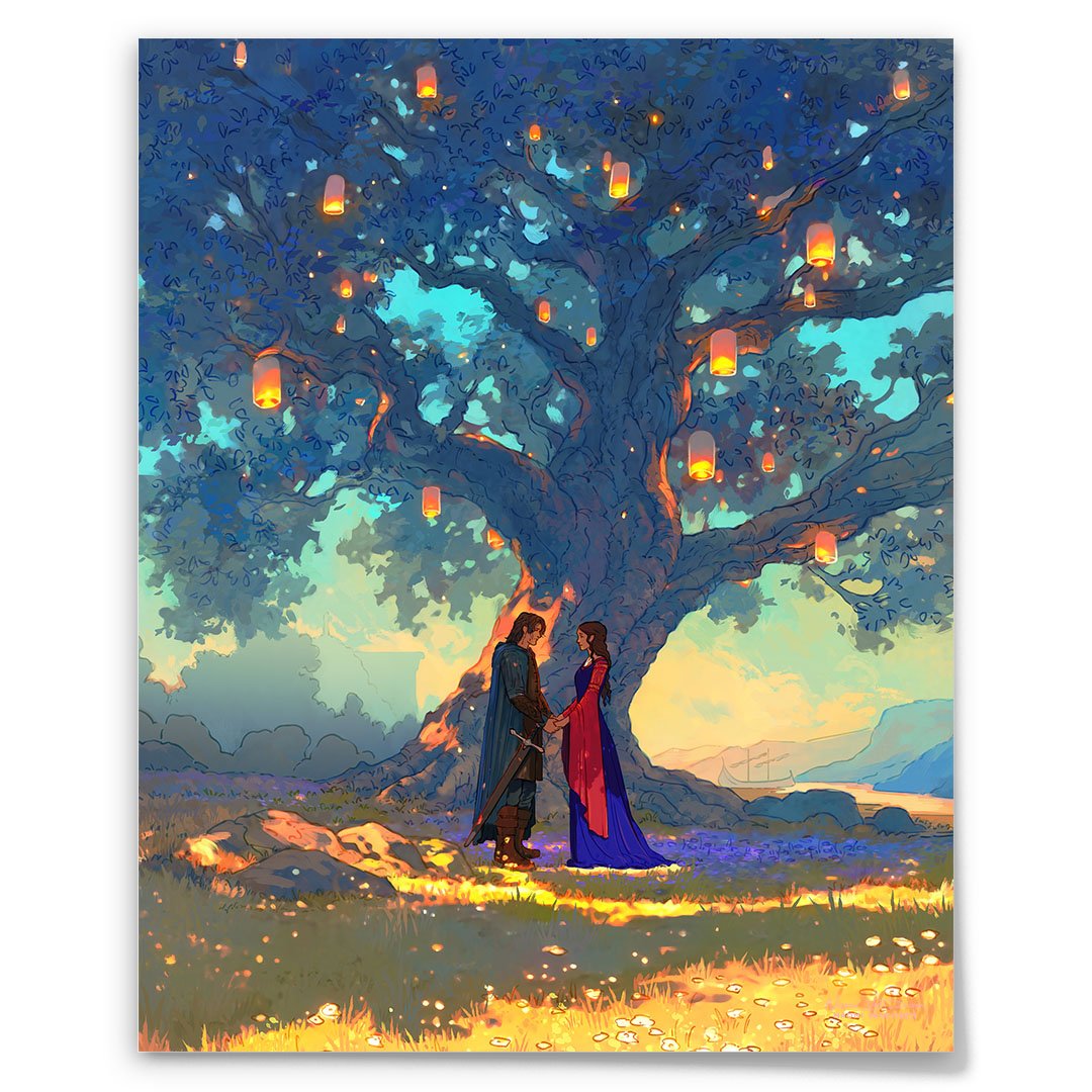 Arwen and Aragorn Naomi VanDoren Print Web1080 Square full bleed.jpg