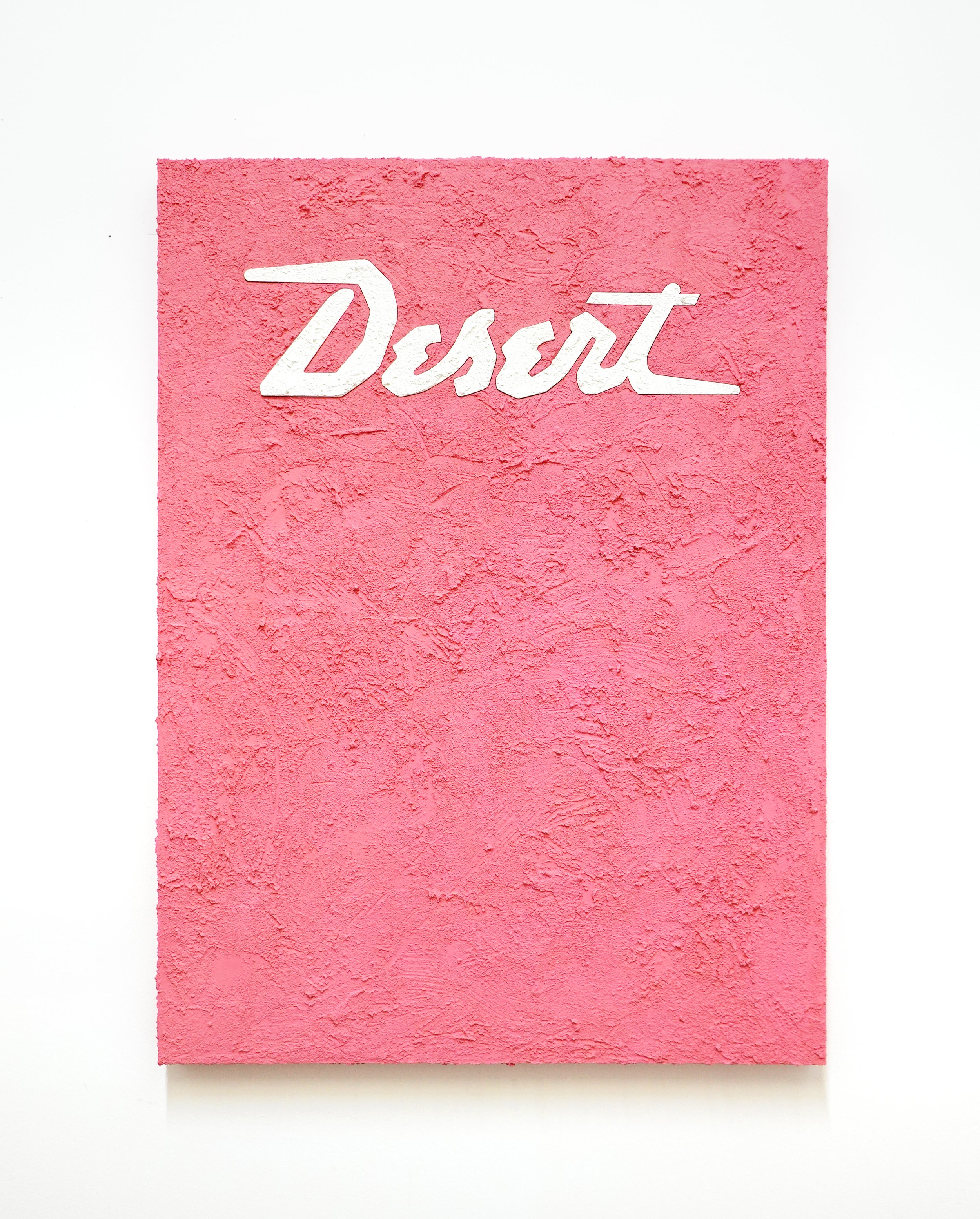  Desert dream monolith, 2023, stucco and acrylic on wood, 24 x 18”  