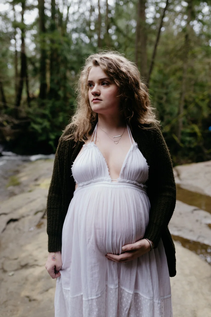 whatcom falls park maternity session