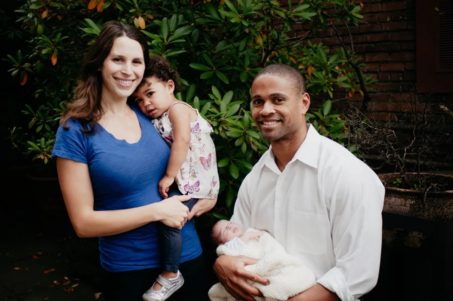 portait of a new family