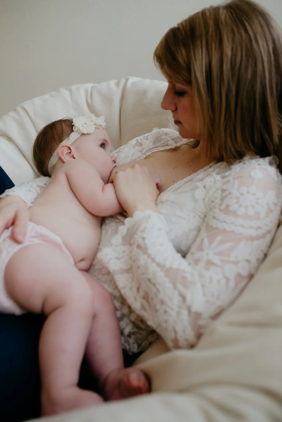 mother breastfeeding child