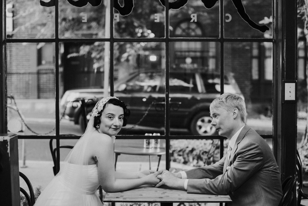 coffee shop wedding
