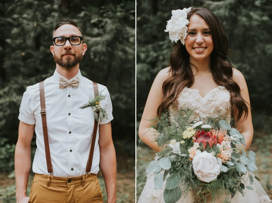bride and groom portraits