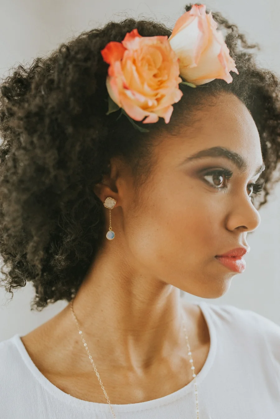 natural hair bride