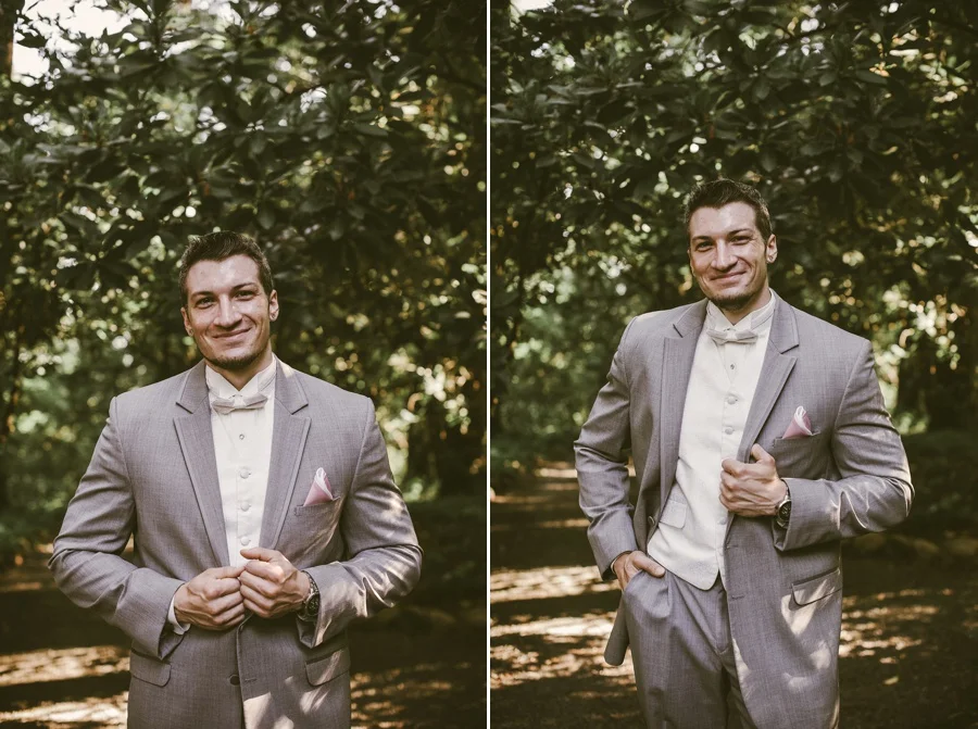 Groom on wedding day
