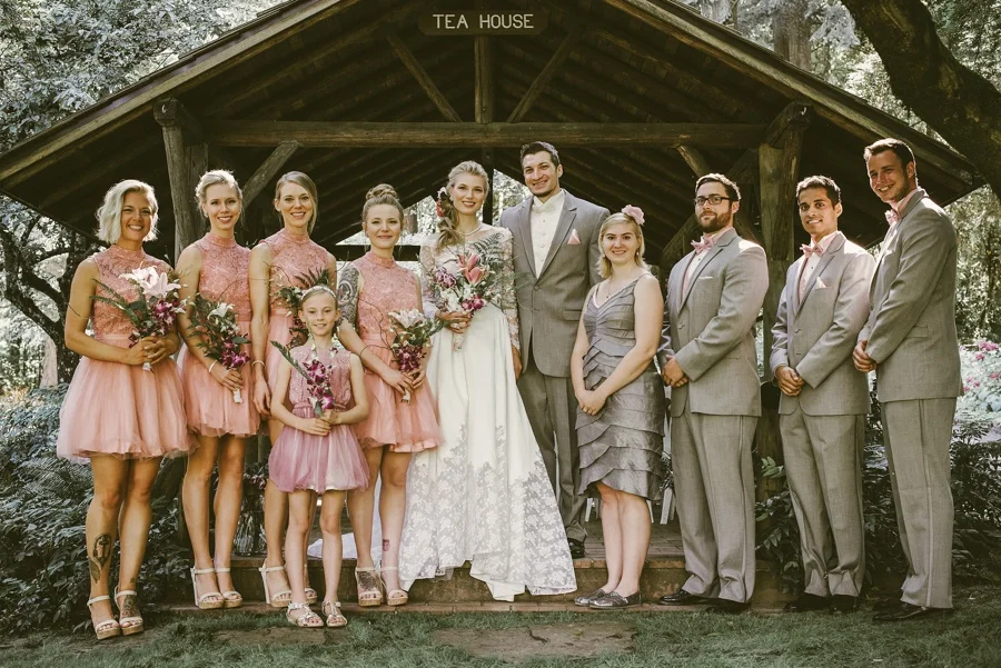 Bridal party at the Jenkins Estate