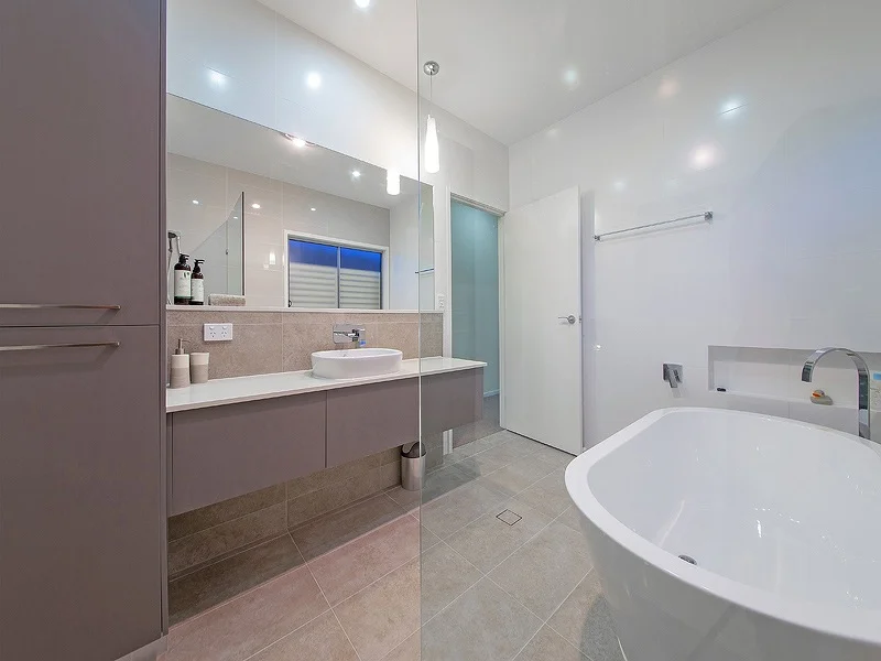 Main Bathroom With Freestanding Bath. Wynnum, Brisbane