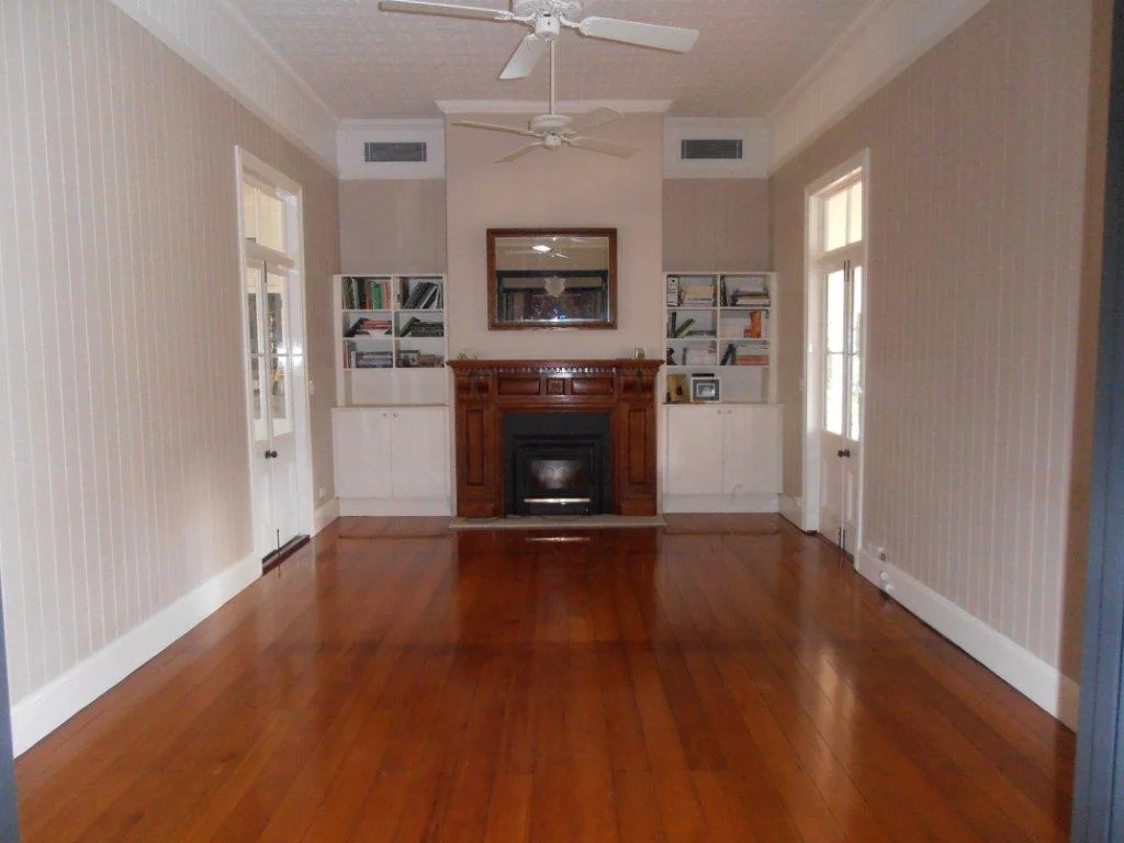 Renovated Living Room & Fireplace. Brookfield, Brisbane