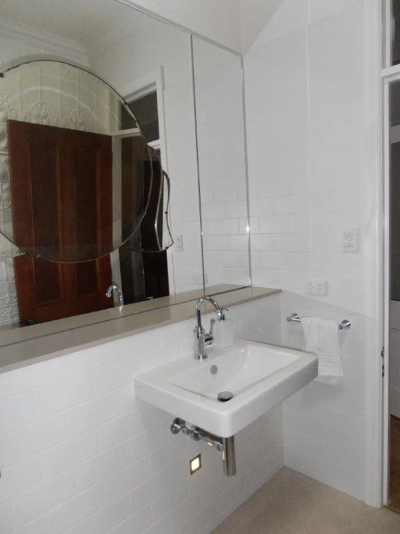 Bathroom With Wall Basin & Shelf. Brookfield, Brisbane