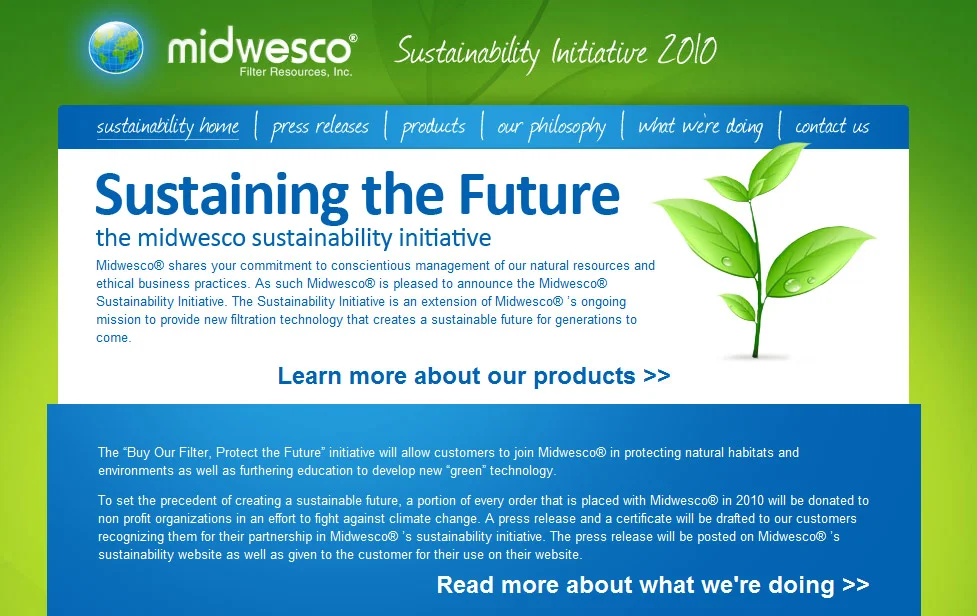 Midwesco Landing Page Design