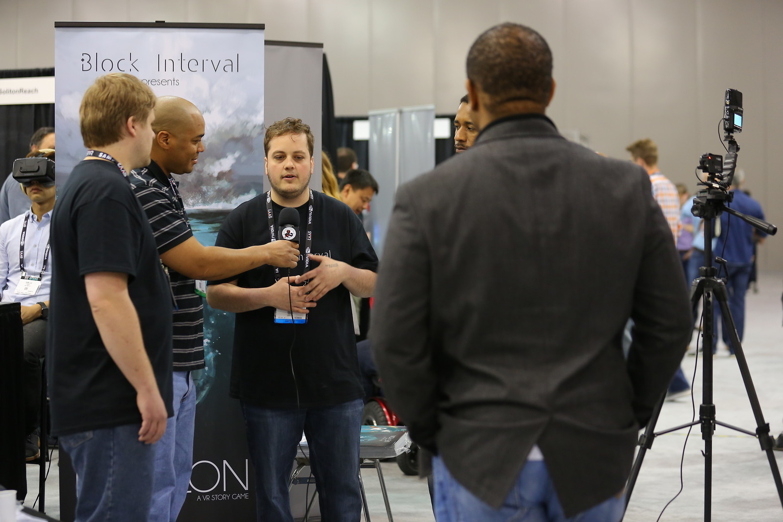 Giving an interview with some of the team at the Silicon Valley VR Expo