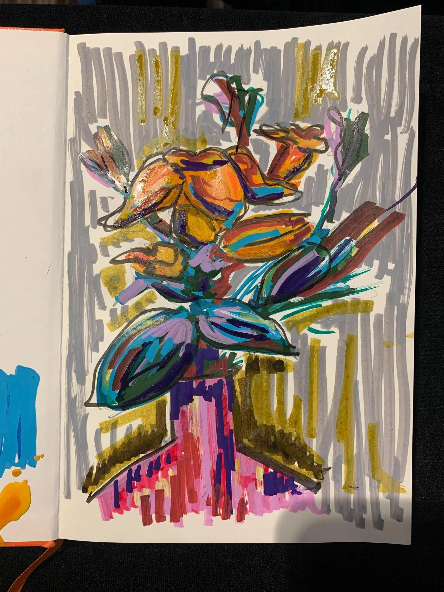 Brought paint markers and my sketchbook to my conference this weekend. This has been so therapeutic ❤️