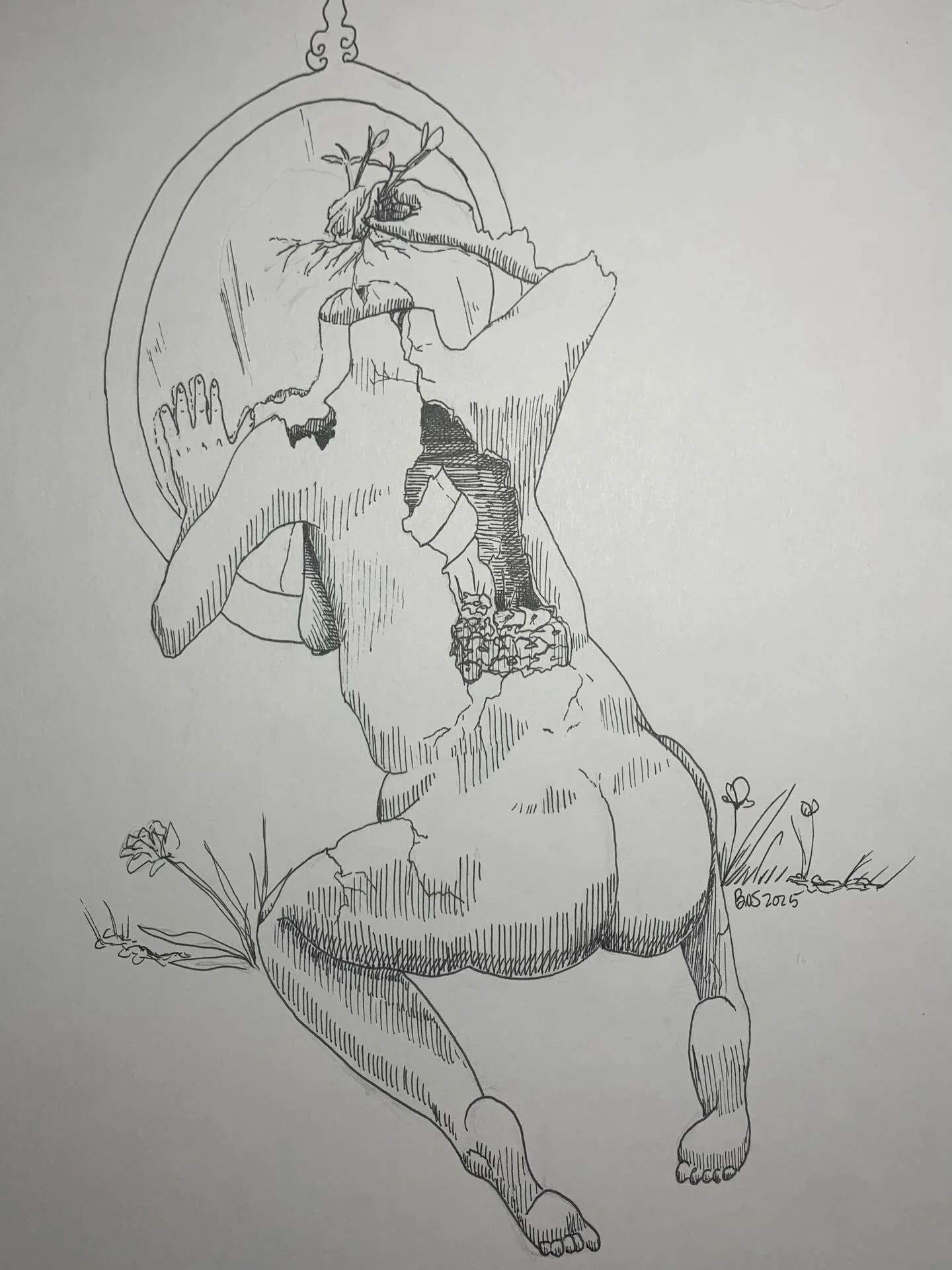 It feels as though it&rsquo;s missing, but I&rsquo;m enjoying the concept.
#montanaartist #shermerartwork #abstractnude