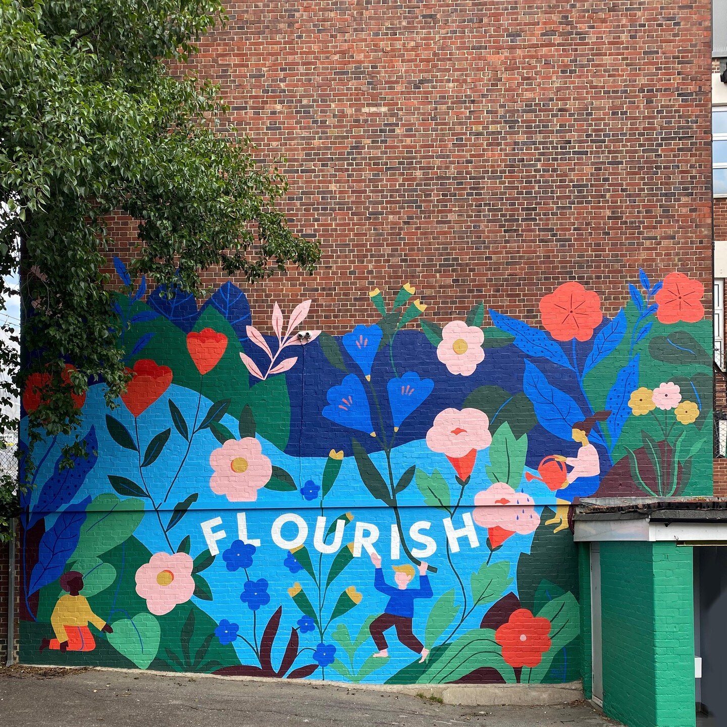 An absolute pleasure to paint this mural for Salusbury School in Queens Park, London.

Love how this palette pops creating a charming wonderland of children amongst the oversized wildflowers. A bold, positive piece reminiscent of a children's picture