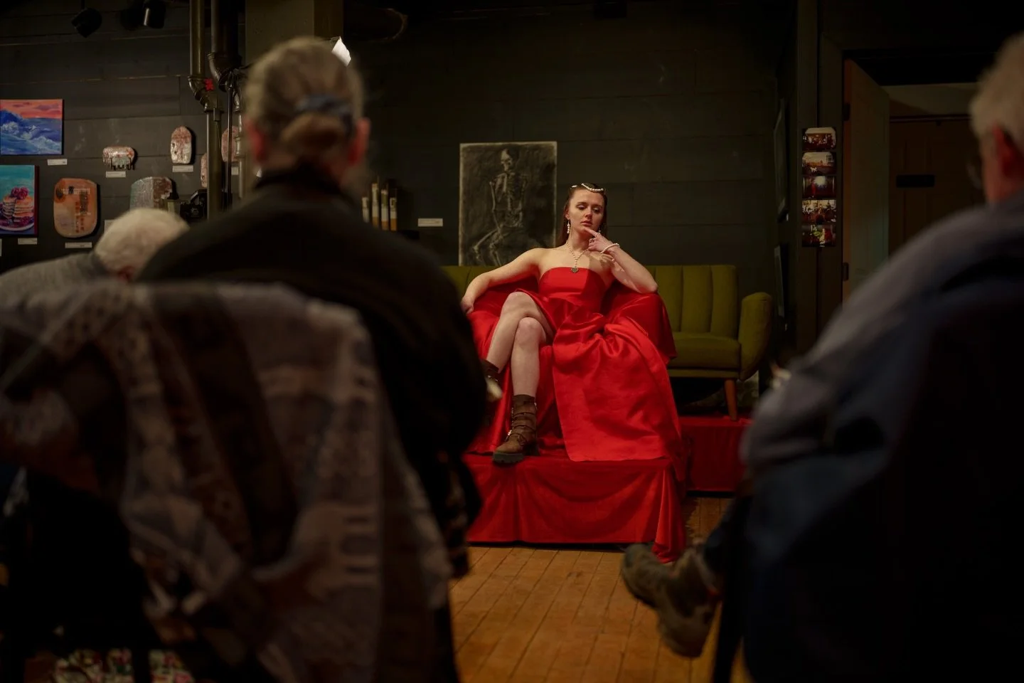 January 15, 2026 - The first Live Figure Drawing hosted by @benetorious and @oblivionindiana featured studio owner, local artist, and soup influencer @unofficialkate as modeling talent in red on red on red. 

Oblivion often hosts live figure drawings