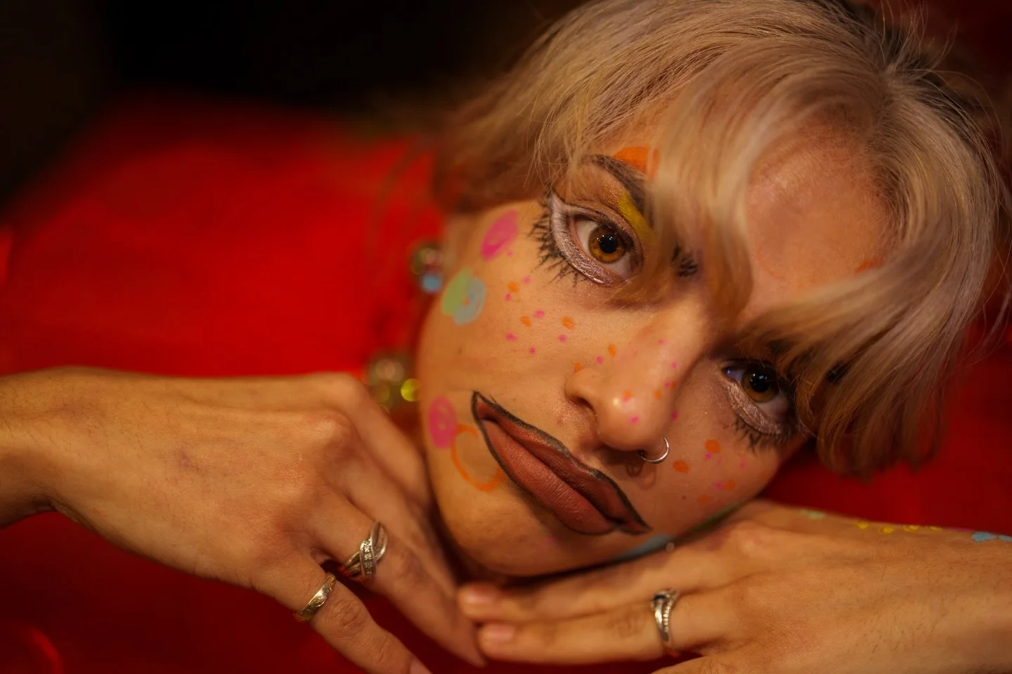 February 12, 2026 - The most recent Live Figure Drawing hosted by @oblivionindiana and lead by @benetorious featured @yanna_keys. 

Creative makeup, bright colors, and an oversized cupcake all accented Keyana&rsquo;s photogenic personality and led to