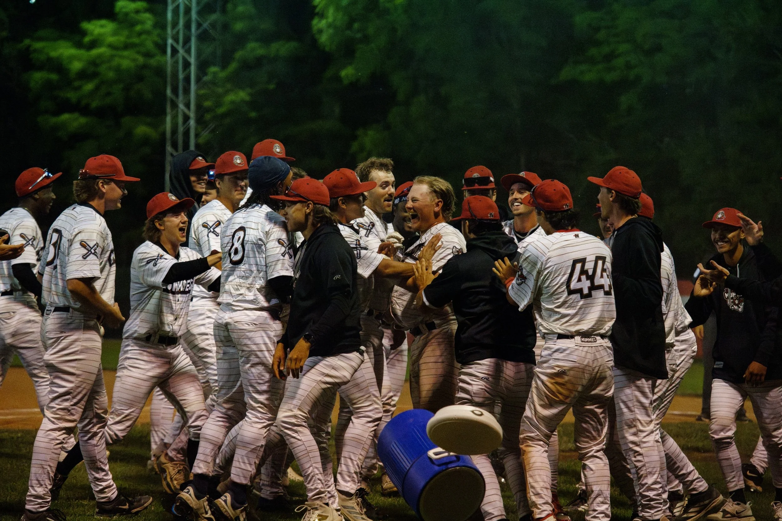 June 2, 2026 - For the first time in franchise history not only did @flyingmummies have their first home run hit, but they also went into extra innings against the @kenosha_kingfish. 

Falling behind in the mid game, Mummies tied the game in the 9th 