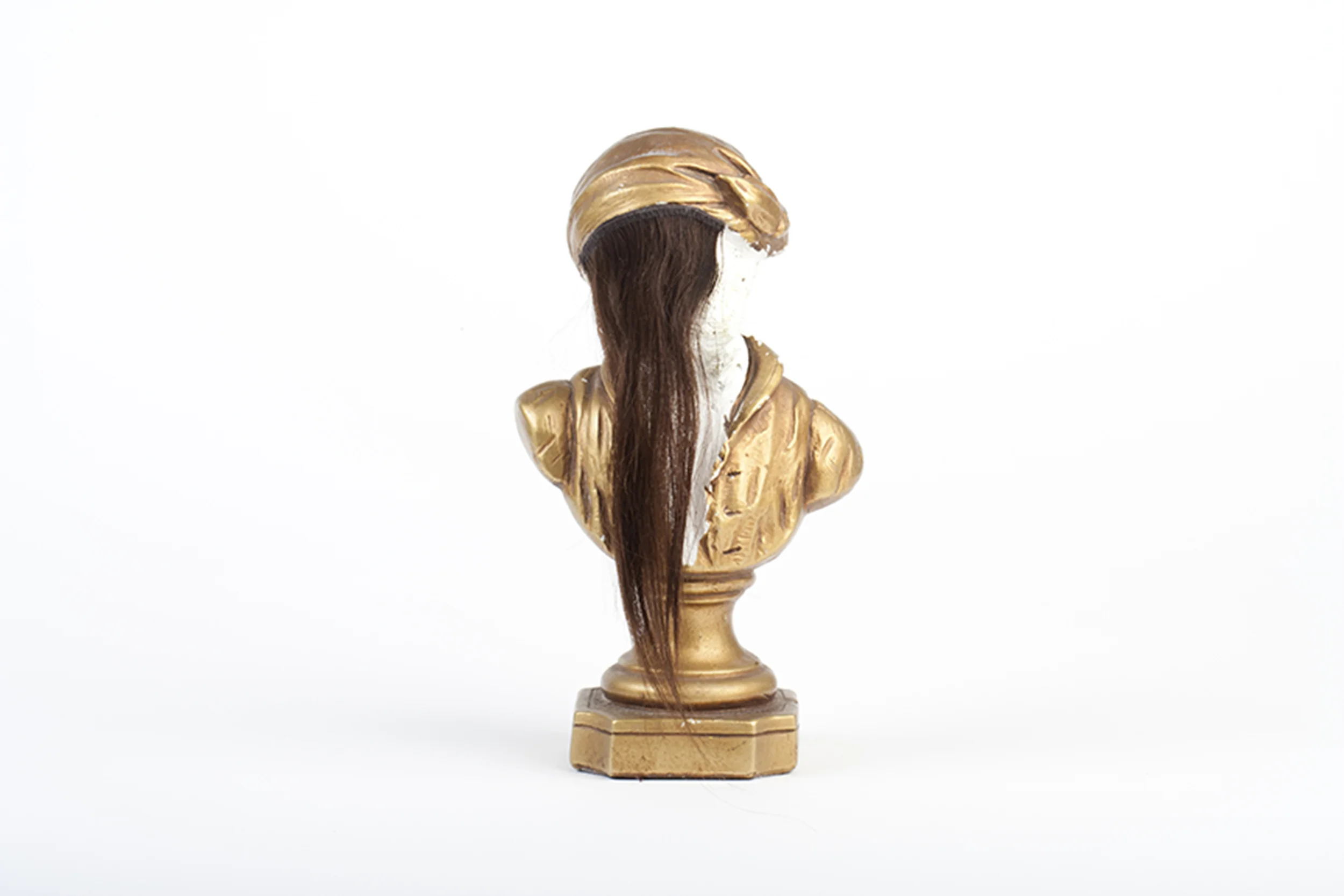Plaster form w hair 9" h.