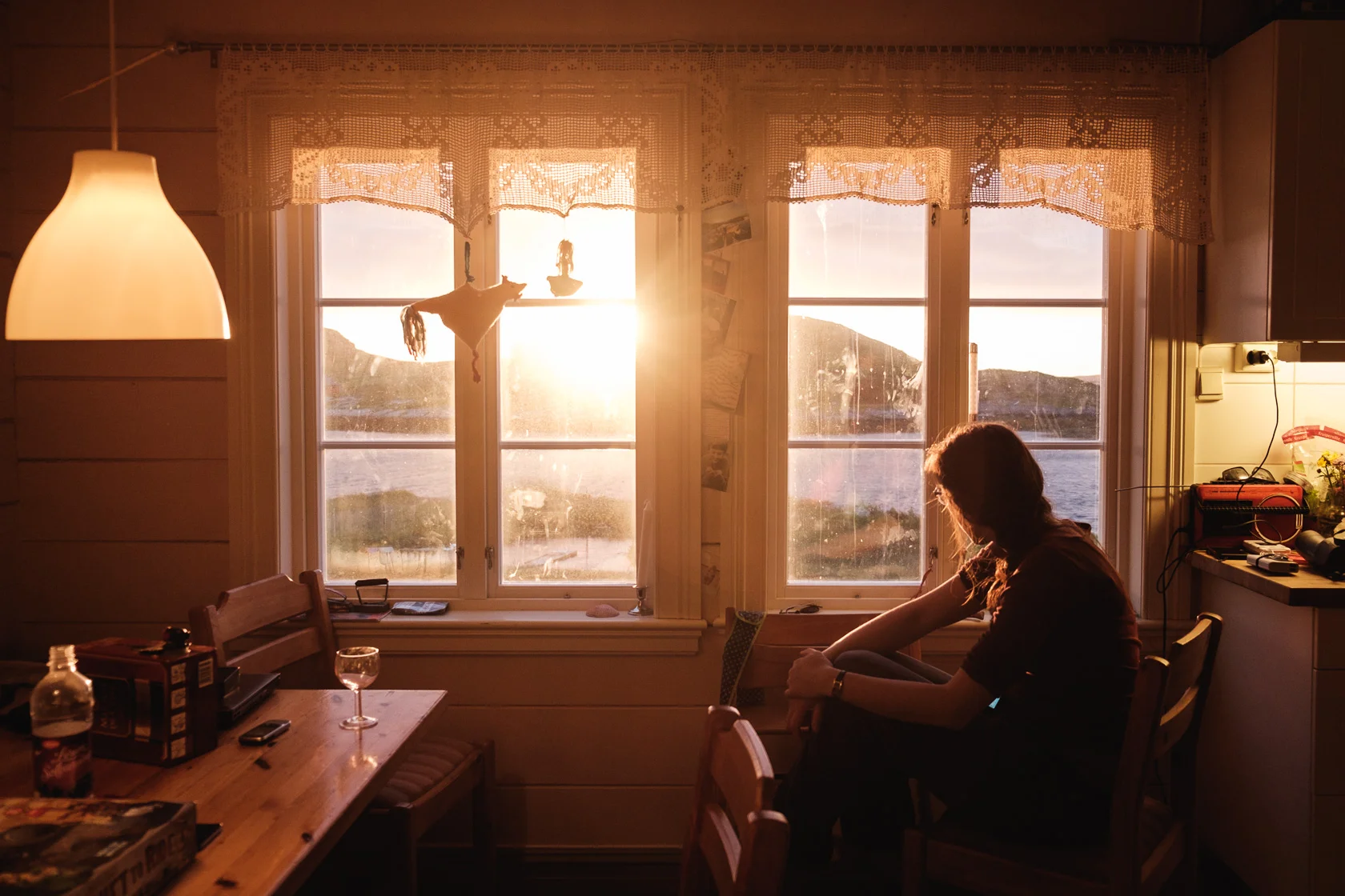 My french cousin Cécile came for a visit to Norway. I think she liked the view from this window.