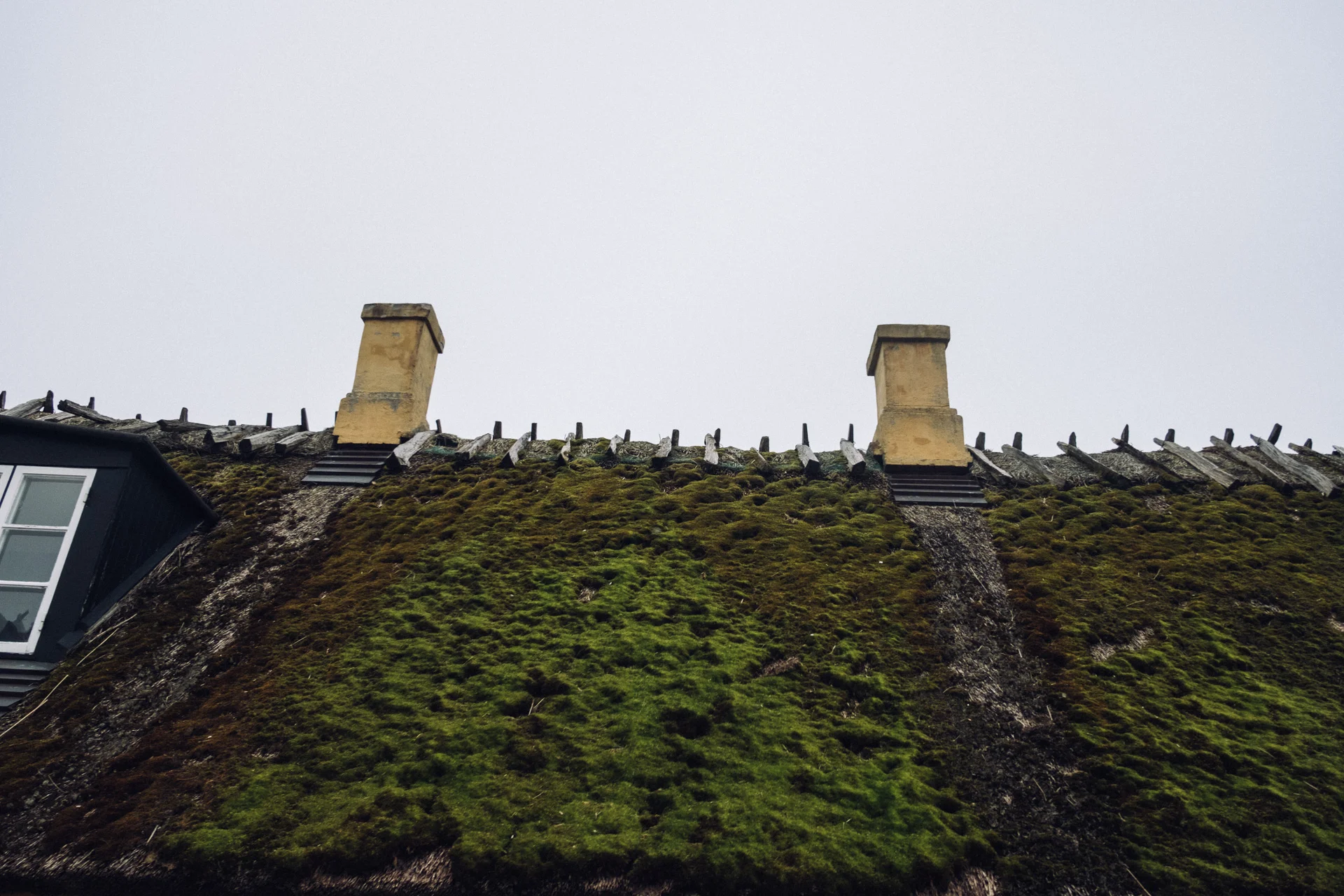 Beautiful thatched roofs on many houses.
