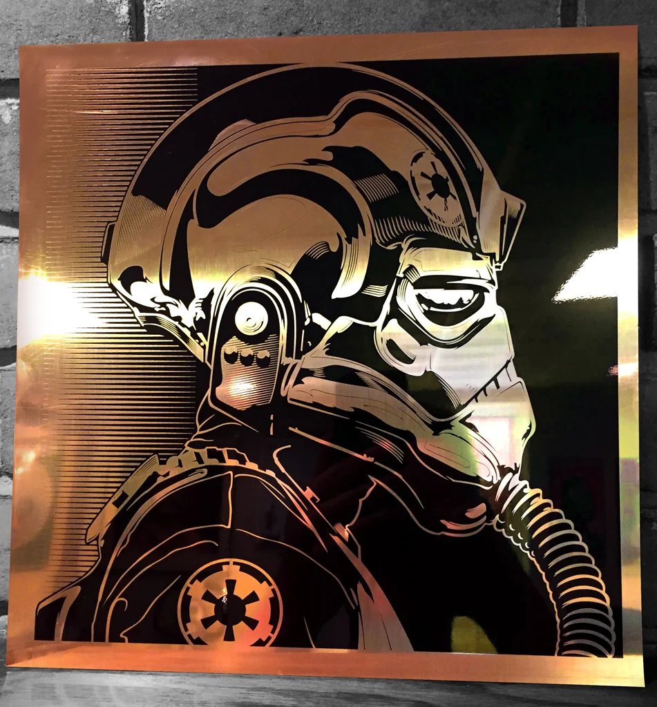 Tie Pilot (Brass Engraving)