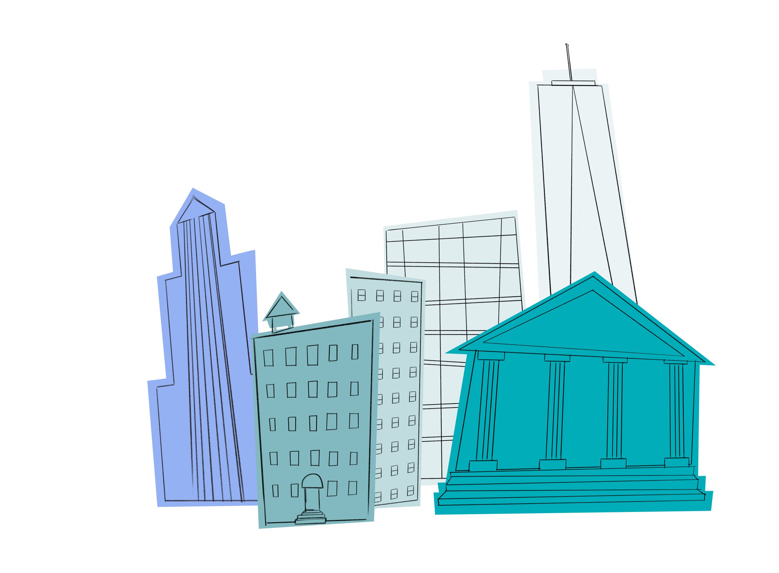 Background building elements.