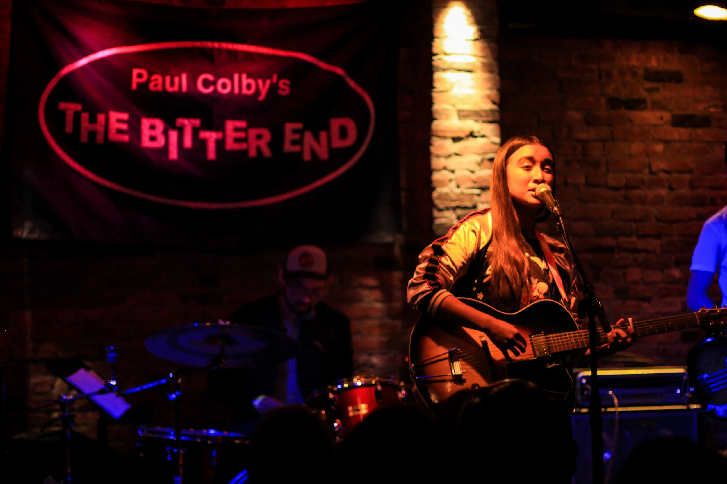 Raye Zaragoza on stage at The Bitter End. Photo courtesy of Kevin Vallejos.