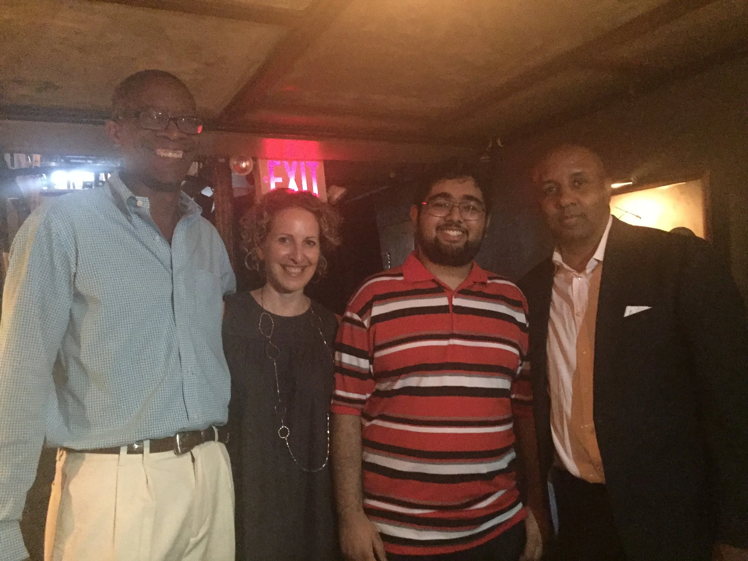 Nothing but smiles with the courageous Syed Rahman and the founders of the HESUS Fund.