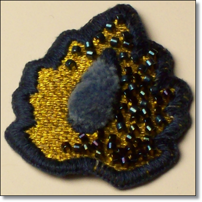 In this photo the center is worked in turkey stitch