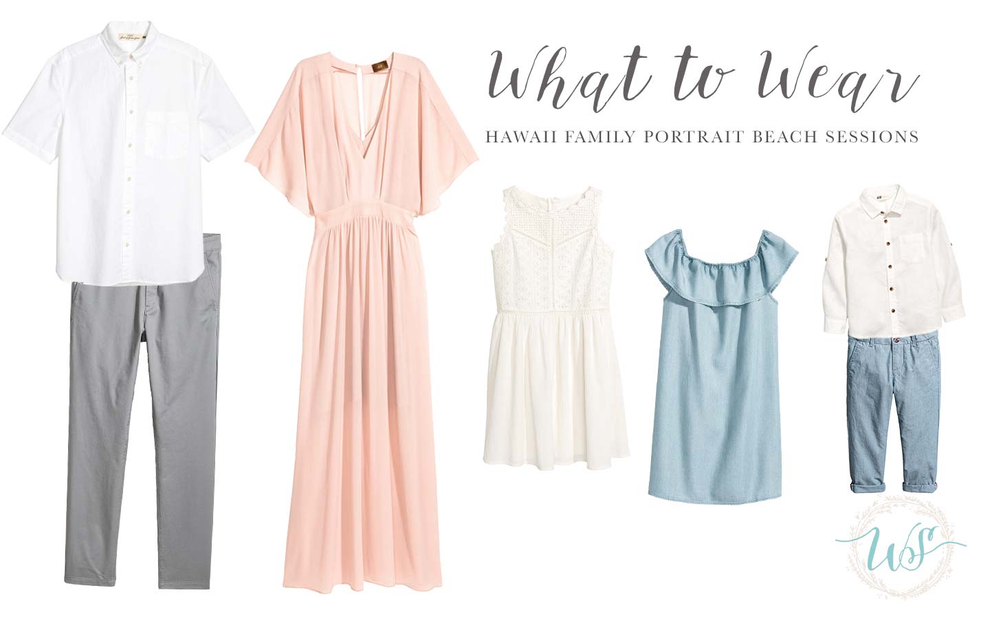 A beautiful long, flowy dress for mom is a classic choice. The blush color set against the pinks and blues from the sunset is a nearly guaranteed perfect look. Dress dad and kids in complimentary neutral colors, leaning towards solid colors to keep …