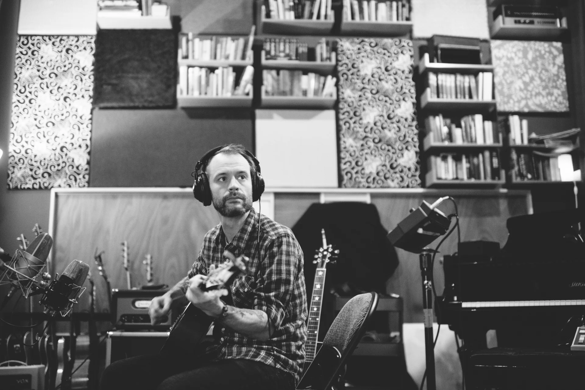 Rocky Votolato recording 'Hospital Handshake' at The Hall of Justice in Seattle, WA