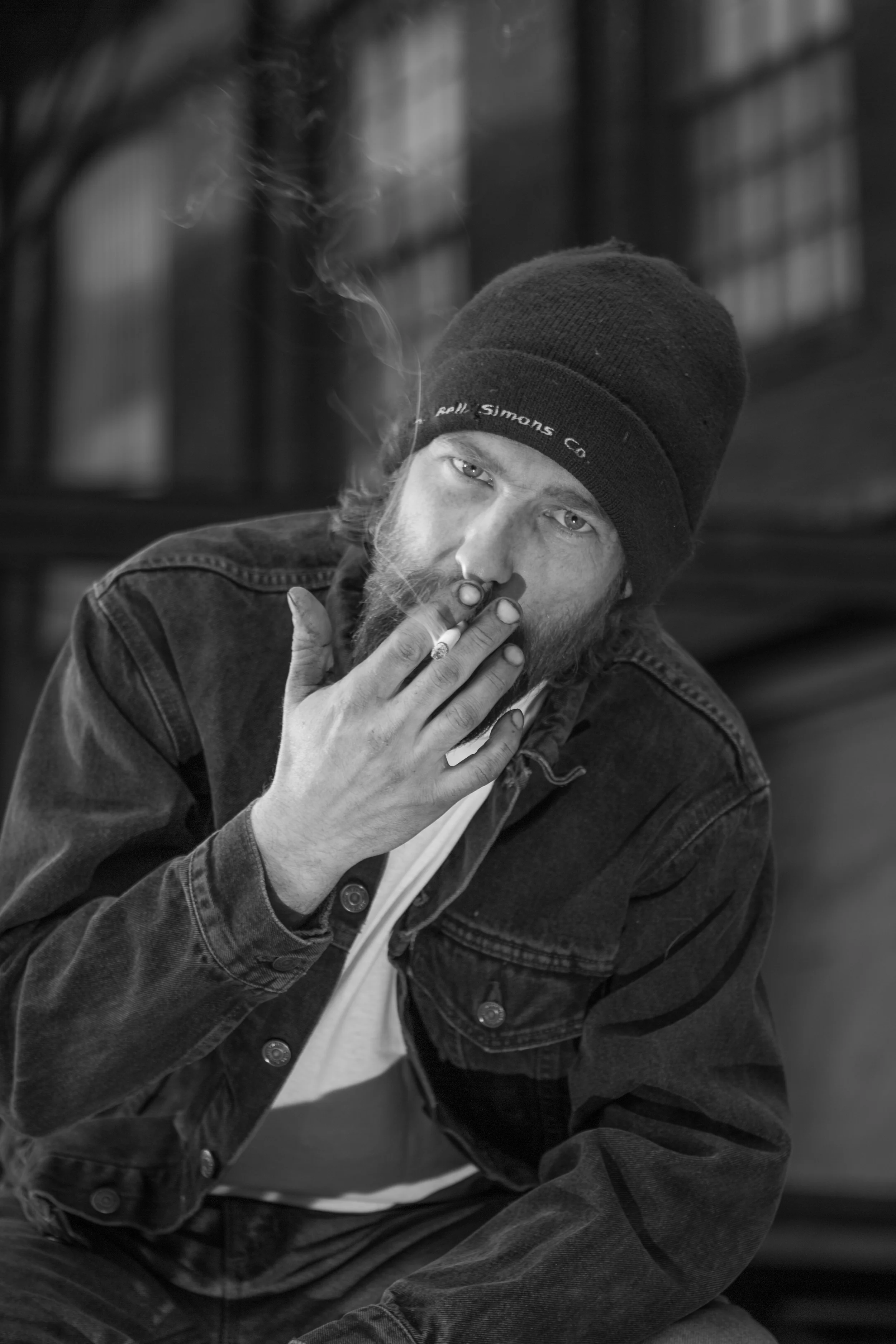 smoking headshot black and white .jpg