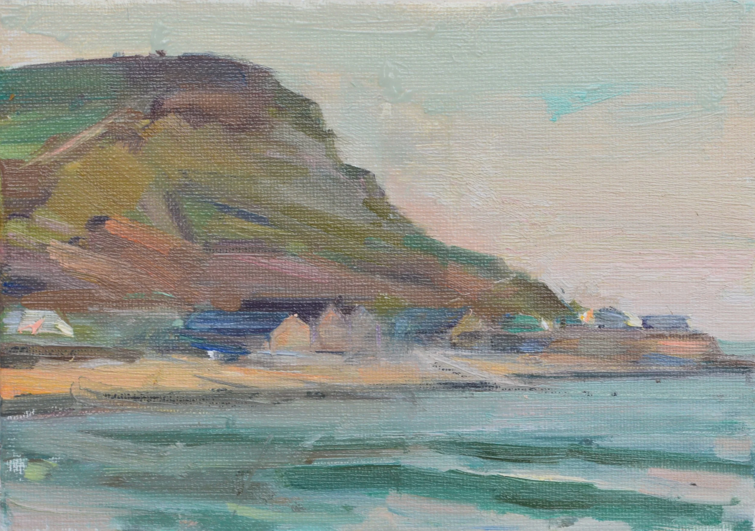 Kimmeridge Bay, Oil on canvas board