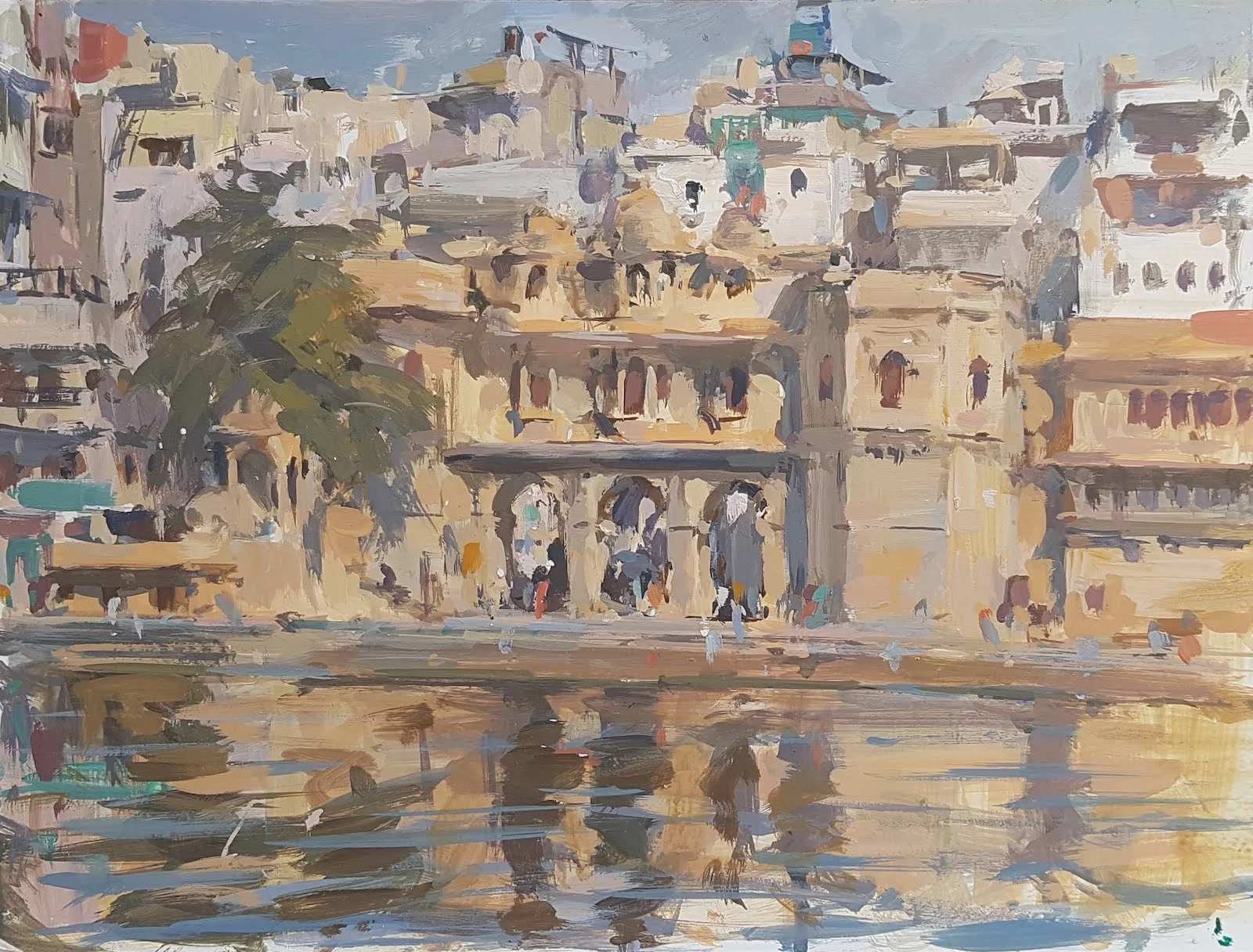 Gangaul Ghat from Hanuman ghat, afternoon light.jpg