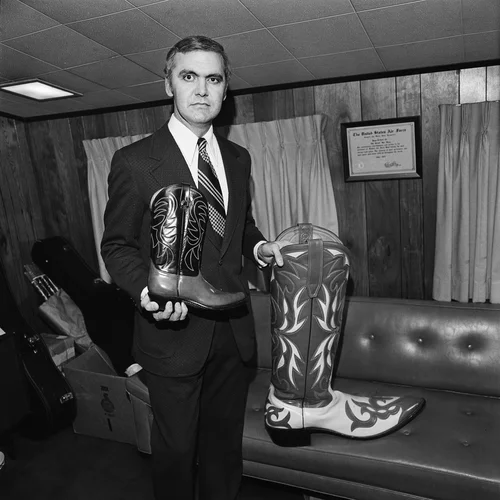 Acme Boots Representative, Sponsor of Show, Grand Ole Opry, Nashville, TN, 1972