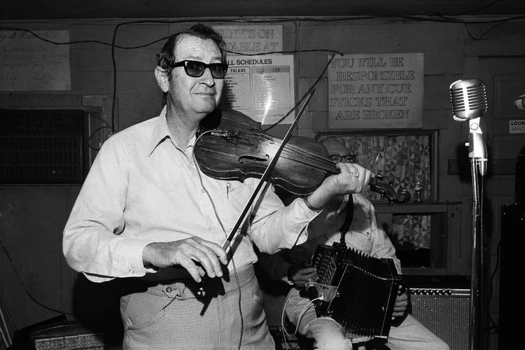 Dewey Balfa of the Balfa Brothers Band, Bearcat Lounge, Basile, Louisiana, 1977