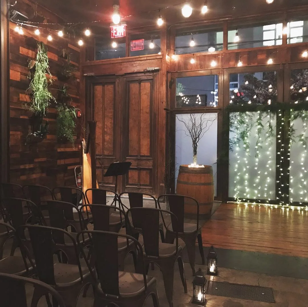 Wedding ceremony and cocktail reception at Brooklyn Winery