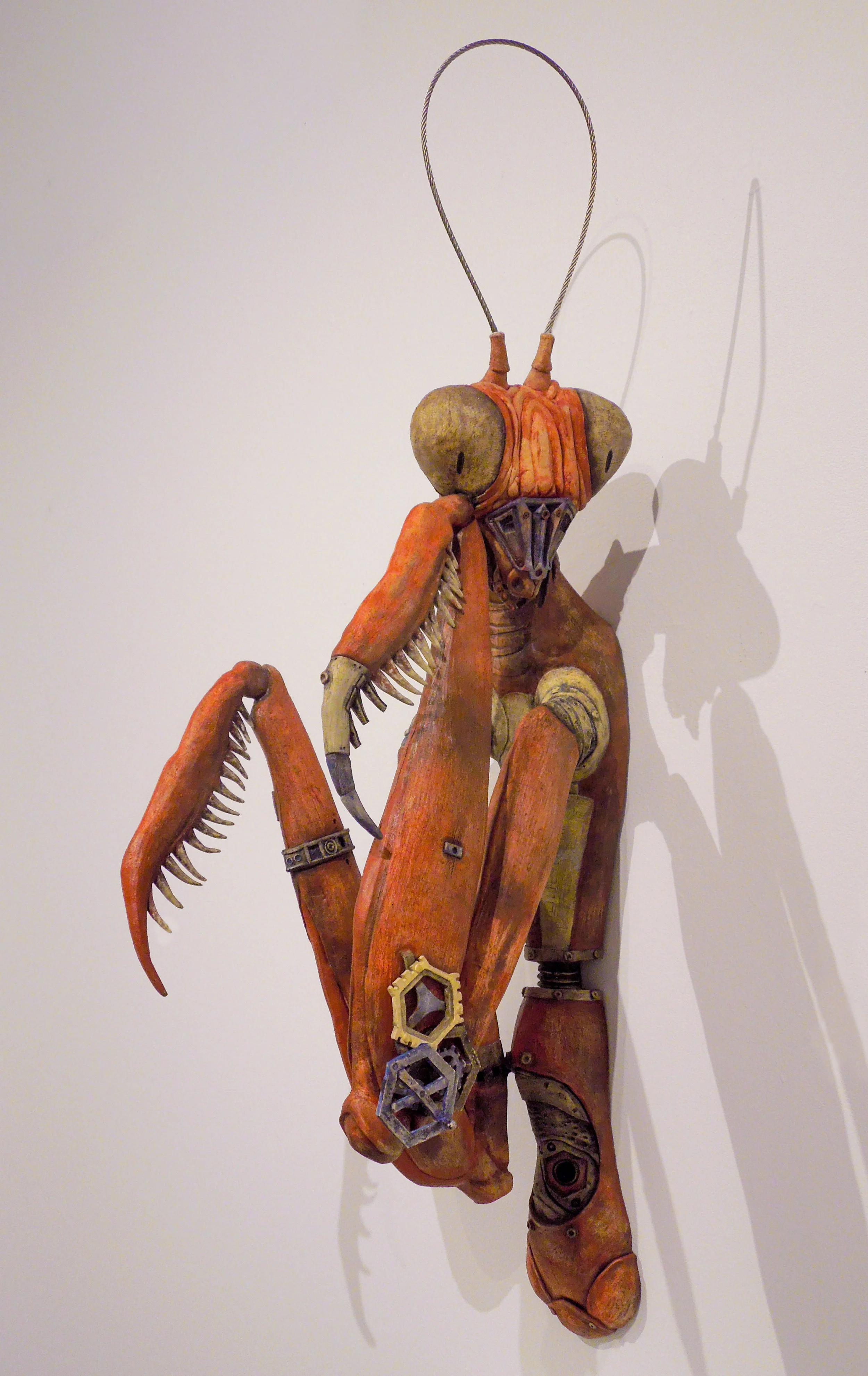 Haptic Memory | Ceramic, steel cable, wood stain, 2016