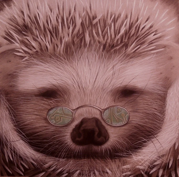 Another Life18" x 18", charcoal &amp; pastel on toned paper, 2015